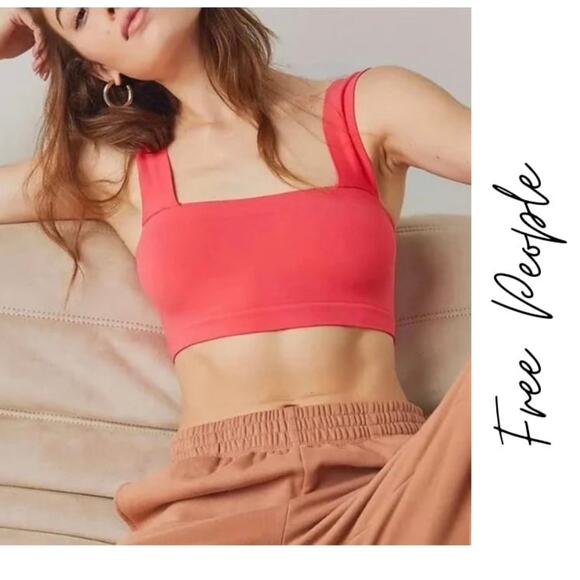 New Intimately FREE PEOPLE Straight Lines Bralette XS/ S Miami Beet - Picture 2 of 3